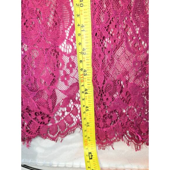 Lulus Maroon Lace Holiday Body Con Dress Size S - Picture 4 of 14